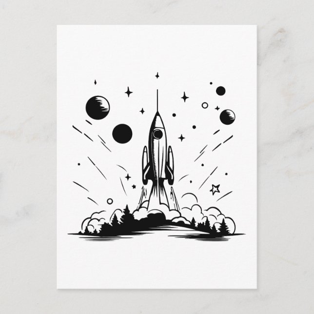 space fans perfect gift idea for kids postcard (Front)