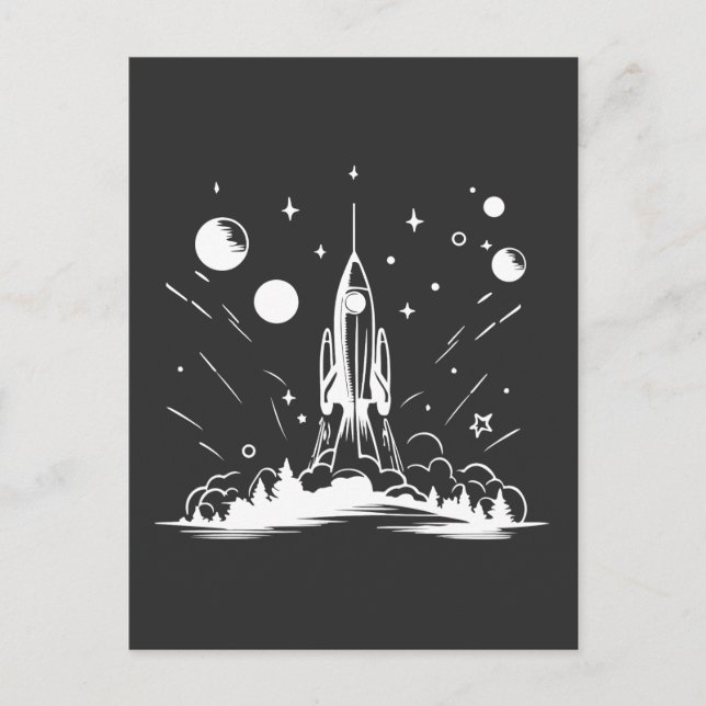 space fans perfect gift idea for kids postcard (Front)
