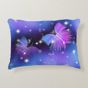 Space Fantasy Butterflies Cosmic Decorative Cushion