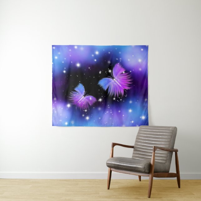 Space Fantasy Butterflies Cosmic Tapestry (In Situ (Horizontal))