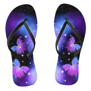 Space Fantasy Butterflies Cosmic Thongs