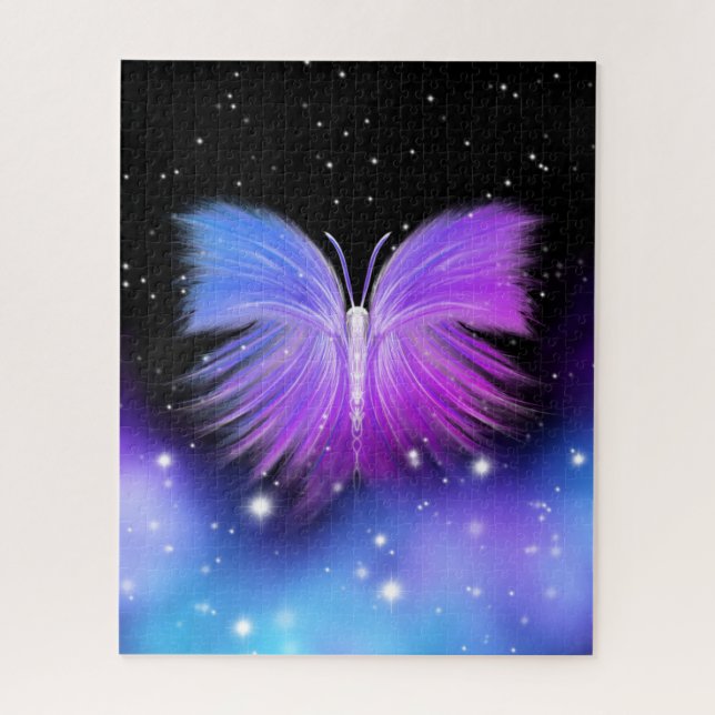 Space Fantasy Butterfly Cosmic Jigsaw Puzzle (Vertical)