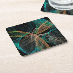 Space Fantasy Square Paper Coaster