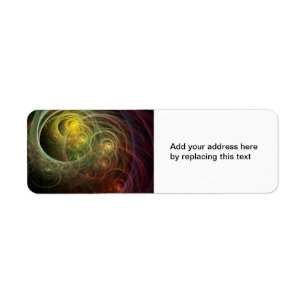Space Fireworks Return Address Label