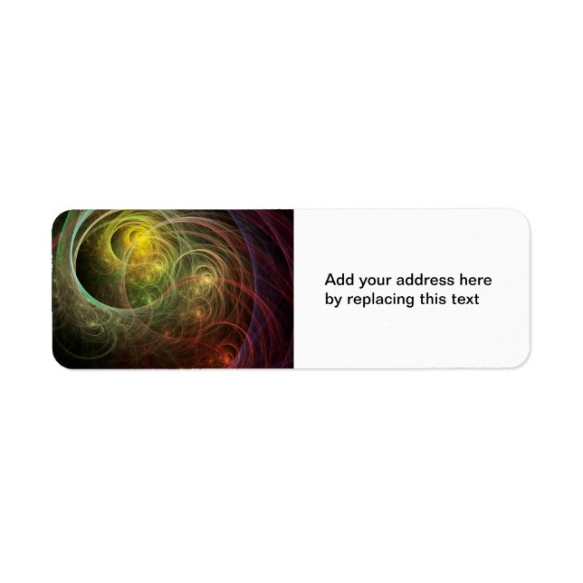 Space Fireworks Return Address Label (Front)