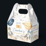 Space First Trip Around The Sun Birthday Party Favour Box<br><div class="desc">These birthday party favour boxes feature an outer space design with fully editable text. For more advanced customisation of this design,  simply select the "Customise It" button above.</div>