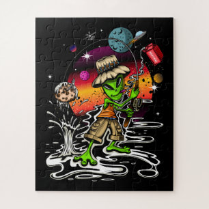 Space Fisherman Jigsaw Puzzle
