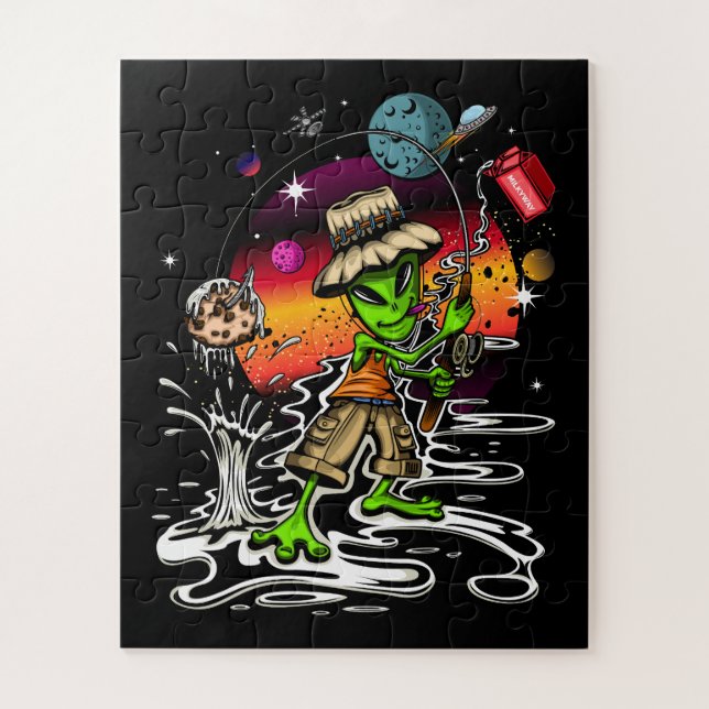 Space Fisherman Jigsaw Puzzle (Vertical)
