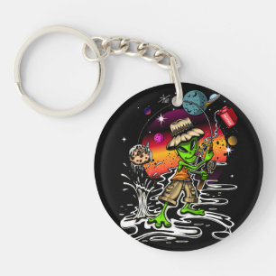 Space Fisherman Key Ring