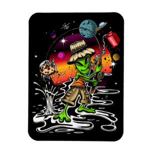 Space Fisherman Magnet