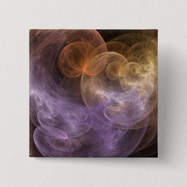 Space Flowers 15 Cm Square Badge (Front)