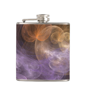 Space Flowers Hip Flask