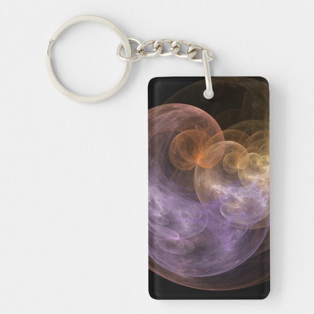 Space Flowers Key Ring (Front)