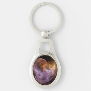Space Flowers Key Ring