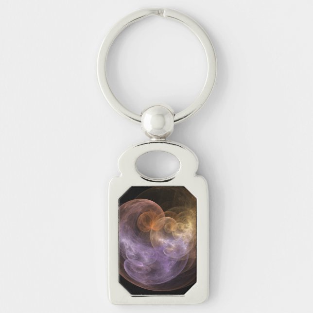 Space Flowers Key Ring (Front)
