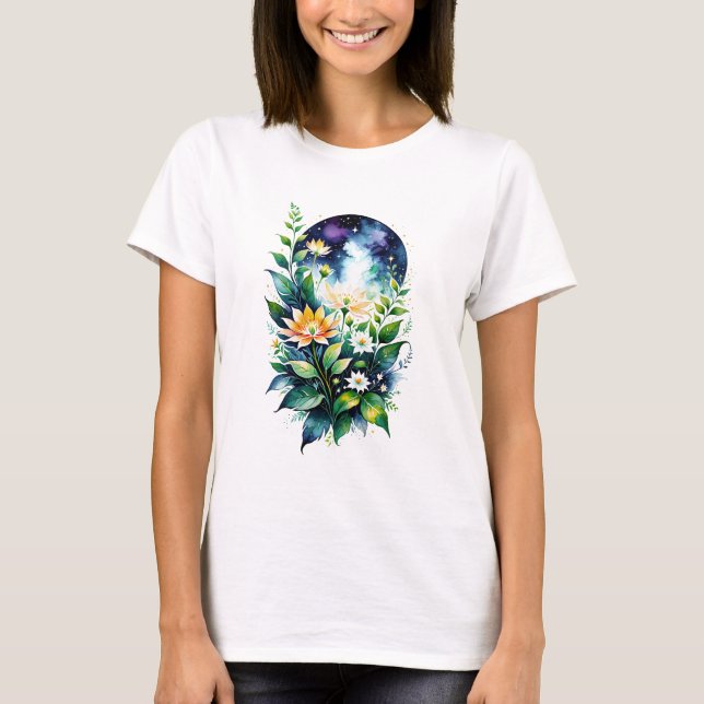 Space Flowers T-Shirt (Front)