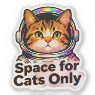 Space for Cats Only – Astronaut Cat Mum Holographi