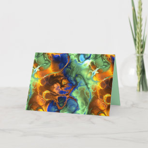 space fractal greeting card