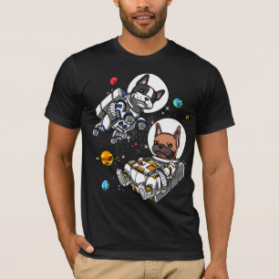 Space French Bulldog Astronaut Dog T-Shirt