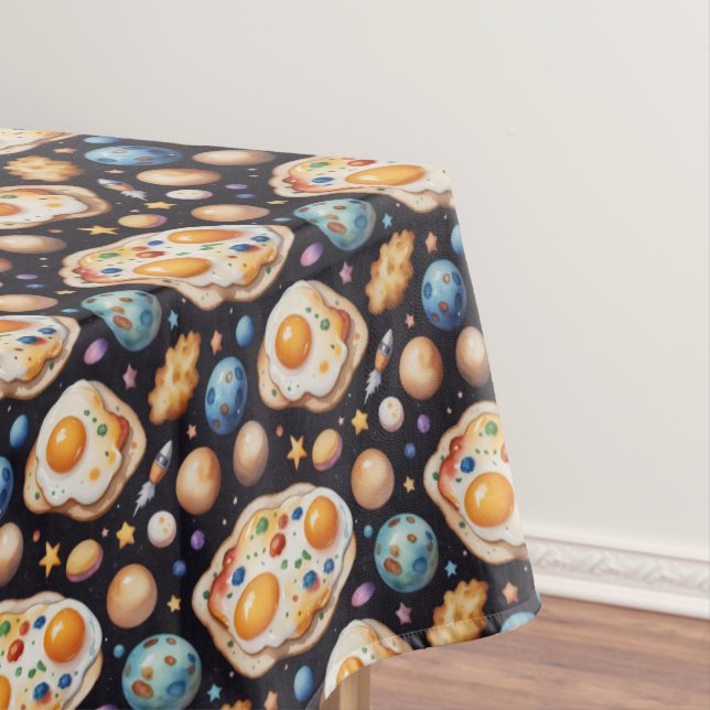 Space fried eggs tablecloth (In Situ)