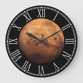 Space Full Colour of the Planet Mars Large Clock