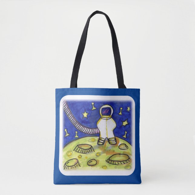 Space Fun Astronaut Board Game Piece  Tote Bag (Front)