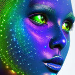 Space Futuristic Beautiful color Skateboard<br><div class="desc">Space Futuristic Beautiful color Skateboard Woman Face Hyper Realistic Art</div>