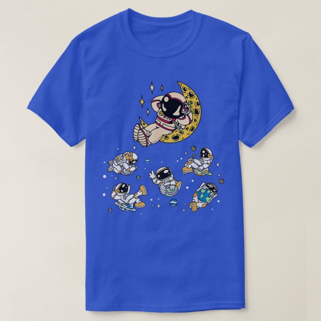 Space Galaxy Astronaut T-Shirt (Design Front)