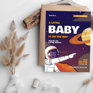 Space Galaxy Baby Shower Invitation