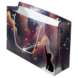 Space Galaxy Cat Large Gift Bag