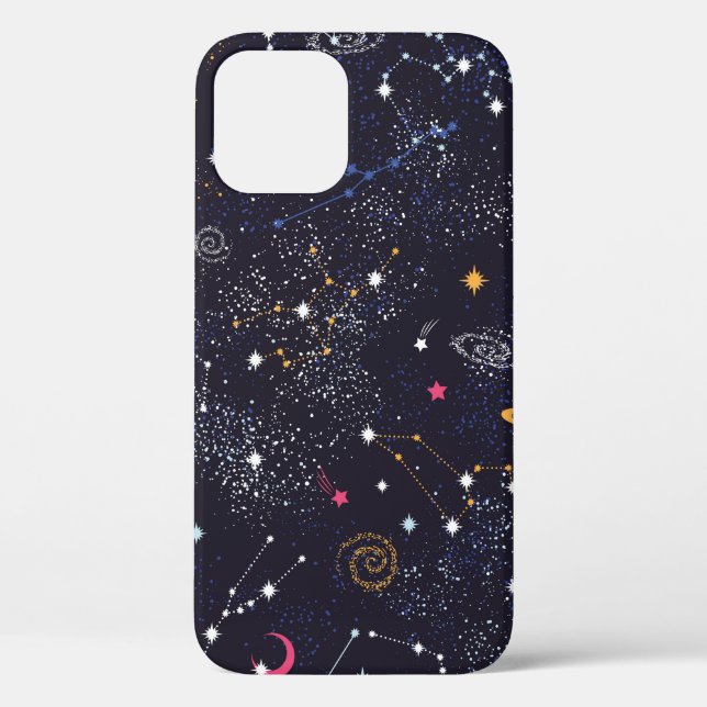 Space Galaxy constellation seamless pattern Case-Mate iPhone Case (Back)