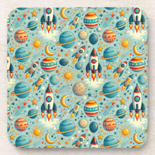 🪐 Space Galaxy Drink Coaster Kids Fun Decor 🌌