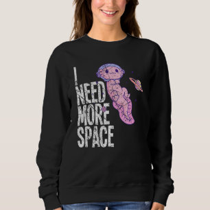Space Galaxy Flying Axolotl Spacesuit Salamander S Sweatshirt