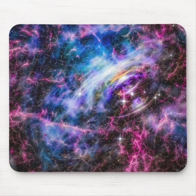 Space Galaxy Hyper Speed Nebula Mouse Pad (Front)