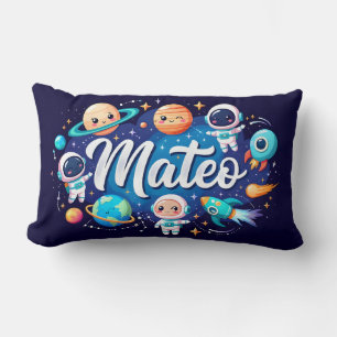 Space Galaxy Mateo Personalised Throw Pillow