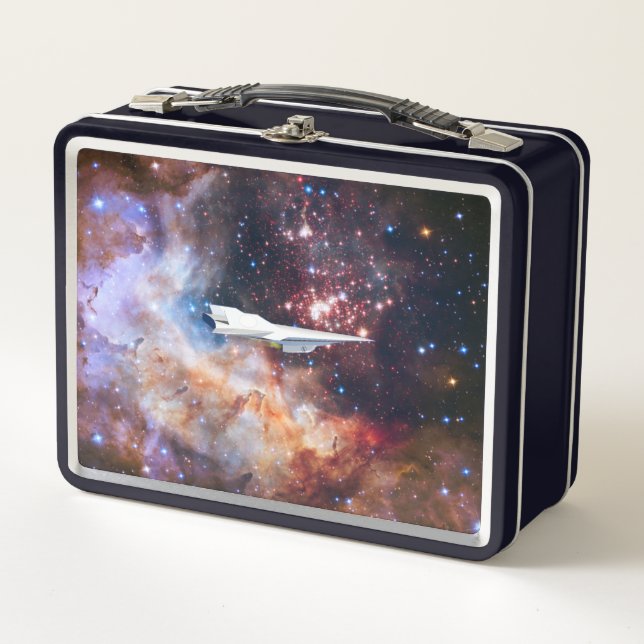 Space/galaxy  metal lunch box (Front)