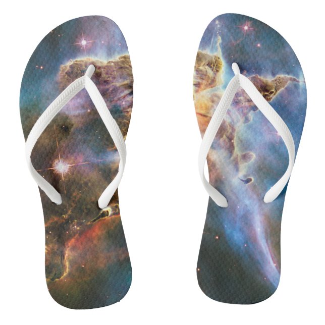 Space galaxy nebula. Universe stars. Hubble NASA Thongs (Footbed)