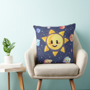 Space Galaxy Planets Cushion
