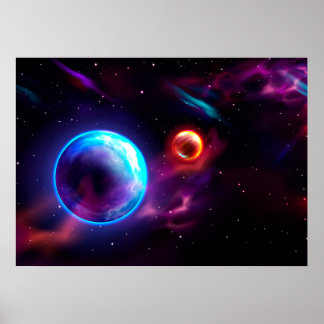 Space Galaxy Planets Poster