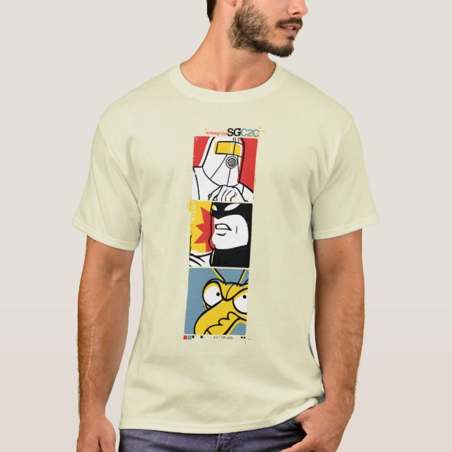 Space Ghost Cast Test Print Graphic T-Shirt (Front)