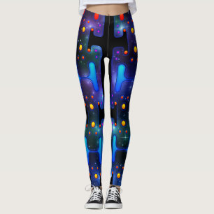Space Girl Mechanical Android Futuristic Robot Leggings