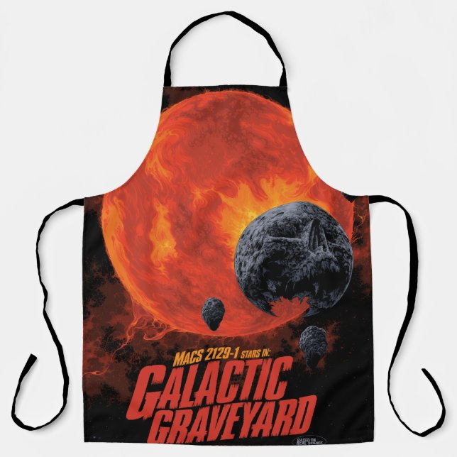 Space Graveyard Skull Halloween Galaxy of Horrors Apron (Front)