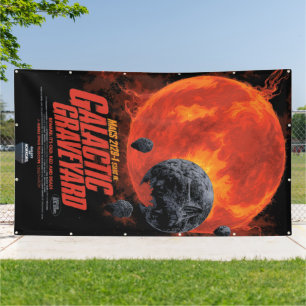 Space Graveyard Skull Halloween Galaxy of Horrors Banner