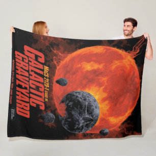Space Graveyard Skull Halloween Galaxy of Horrors Fleece Blanket