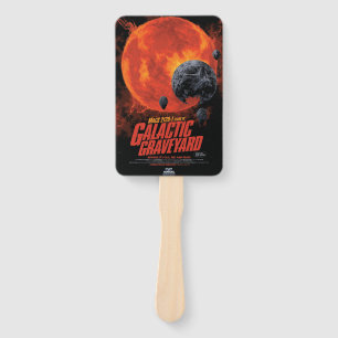 Space Graveyard Skull Halloween Galaxy of Horrors Hand Fan
