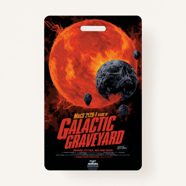 Space Graveyard Skull Halloween Galaxy of Horrors ID Badge (Front)