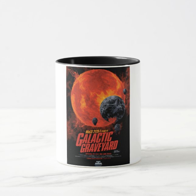 Space Graveyard Skull Halloween Galaxy of Horrors Mug (Center)