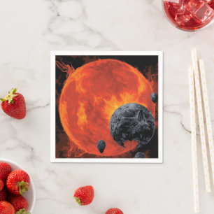 Space Graveyard Skull Halloween Galaxy of Horrors Napkin