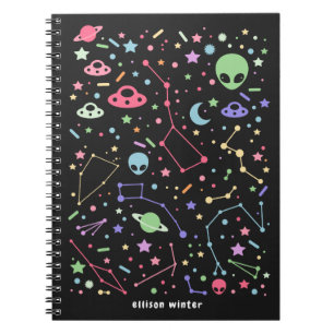 Space Grunge Constellations Notebook