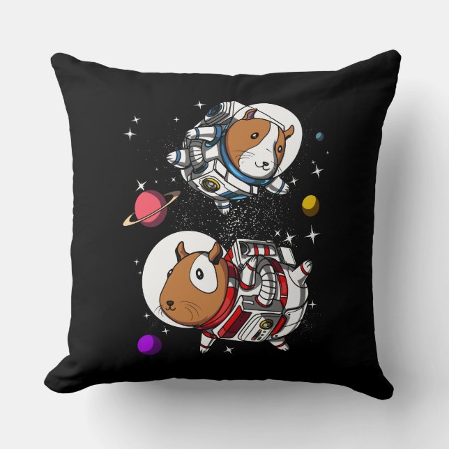 Space Guinea Pigs Astronauts Cosmic Cavy Pet Cushion (Front)